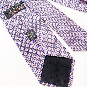 NORDSTROM by J.Z. RICHARDS - 100% Silk, Stain Resistant Tie - Pink, Blue, Yellow